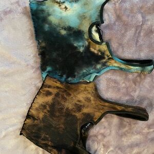 Tie-Dye Ribbed Tank Tops
